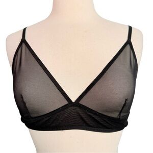Cheap Monday Sheer Mesh Triangle Bralette, Underwire Free, Sizd Medium, EX Cond